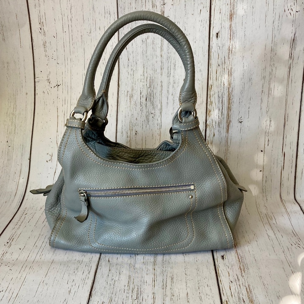 Cole Haan Leather Grey Hobo Purse